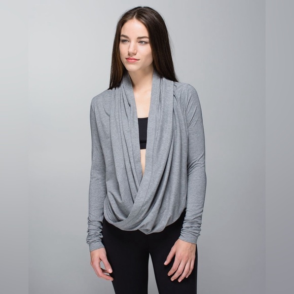 Lululemon Women’s Iconic Wrap Sweater in Grey Heather Size 4 - Picture 3 of 9
